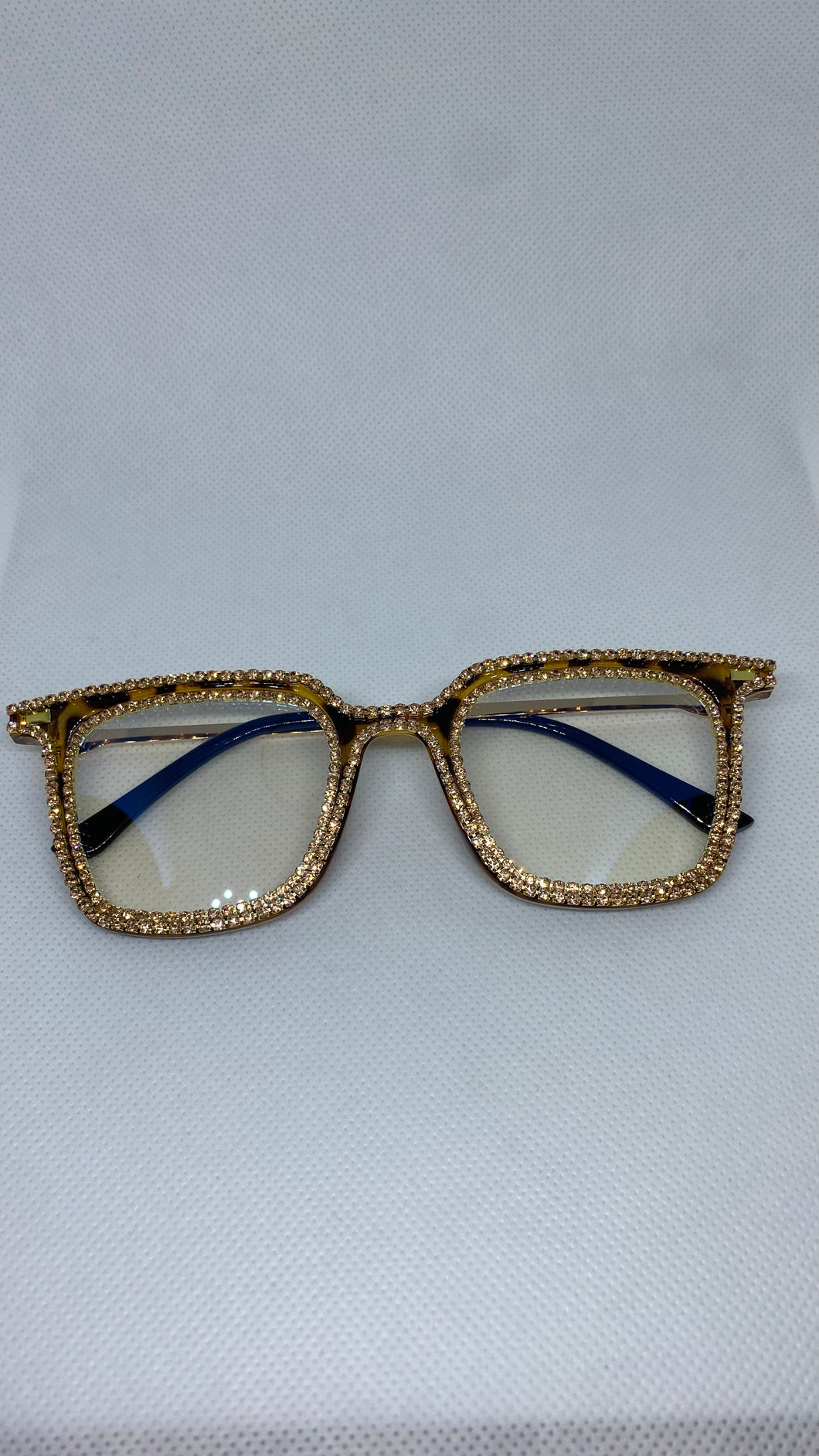 Brown rhinestones frames